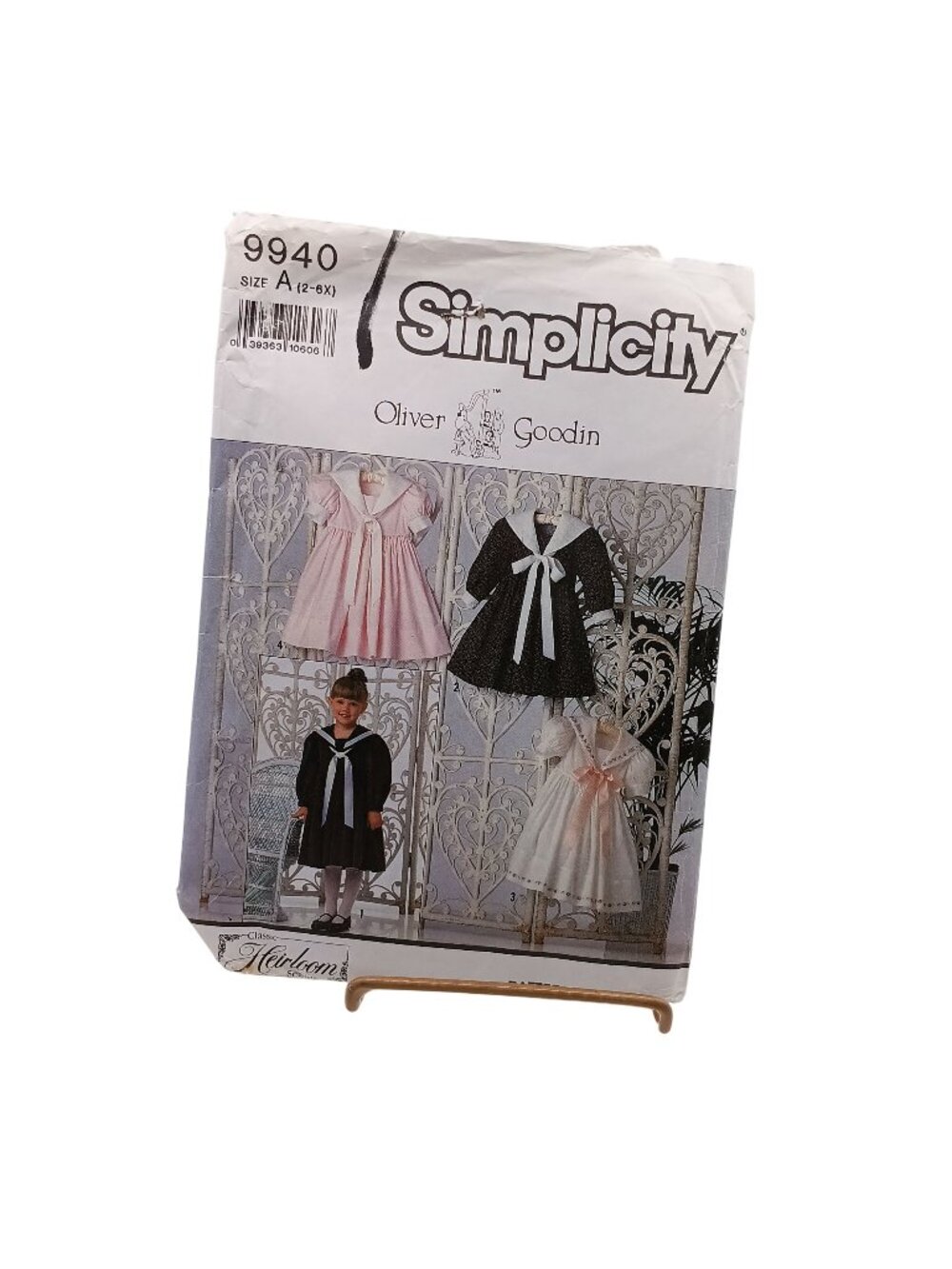 Simplicity 9940 Childs Dress Sewing Pattern Size A 2-6X Classic Heirloom Design